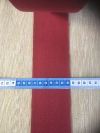 Keperband 7 cm breed donker rood
