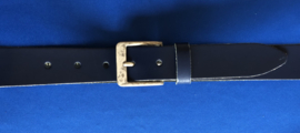 Leren heren riem 4 cm breed 105 cm lang donker blauw