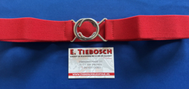 Elastisch dames riem 4 cm rood 70 cm lang