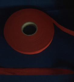 Biasband ongevouwen 2 cm rood