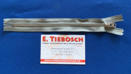YKK broekrits nikkel grijs 20 cm