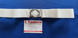 Elastische dames riem 4 cm wit 70 cm lang