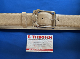 Dames riem 4 cm beige 85 cm lang