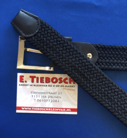 Elastische heren riem 110 cm zwart