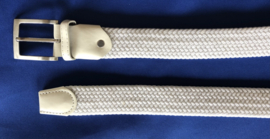 Elastische heren riem 130 cm wit
