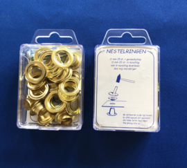 Nestel ogen 11 mm goud