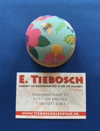 Speldenkussen hout bloem