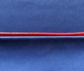 Paspelband imitatie leer rood
