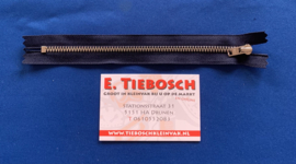 YKK broekrits nikkel zwart 18 cm