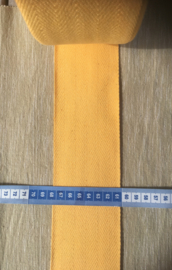 Keperband 7 cm breed geel
