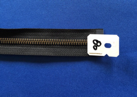 YKK deelrits brons 80 cm zwart