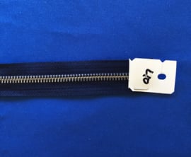 YKK deelrits nikkel 40 cm donker blauw