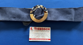 Dames riem 5,5 cm donkerblauw 85 cm lang