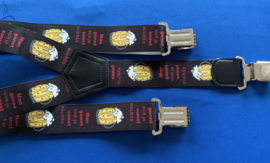 Heren bretels 4 cm breed 3 clips biertje