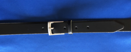 Leren heren riem zwart 115 cm lang 3 cm breed