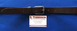 Leren heren riem donker bruin 110 cm lang 3 cm breed