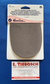 Hemline elleboog lappen donker grijs