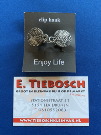 Vest sluiting oud zilver  opdruk spiraal 🌀