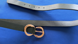 Dames riem 3 cm donker groen 95 cm lang