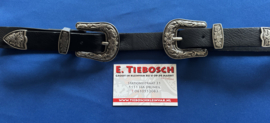 Dames taille riem 2,5 cm zwart 65 cm lang