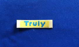 Applicatie Truly geel-aqua