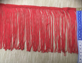 Franje 14 cm rood satijn
