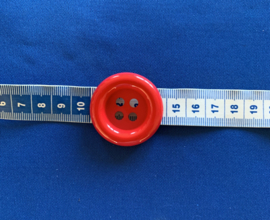 Carnavals knoop rood 35 mm