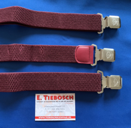 Heren bretels 4 cm breed 3 clips donker rood