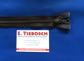 YKK deelrits brons 70 cm bruin