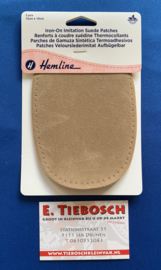 Hemline elleboog lappen beige