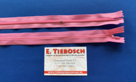 Blinde rits 60 cm roze