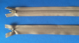 Blinde rits 60 cm taupe