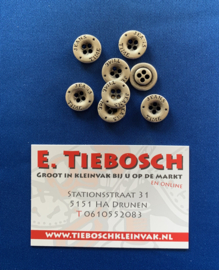 Jeans knopen aannaaibaar 15 mm oud zilver