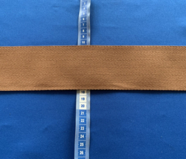 Keperband 7 cm breed licht bruin