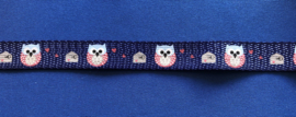 Uiltjes band donker blauw