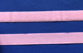 Klittenband 2 cm breed zacht roze