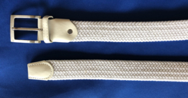 Elastische heren riem 120 cm wit