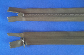 Blinde rits 25 cm lang donker groen