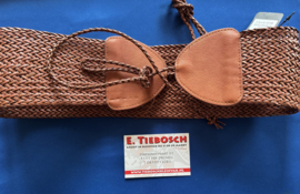 Dames riem 9 cm bruin gevlochten 80 cm lang