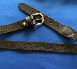Elastische heren riem donker bruin 110 cm lang 3 cm breed