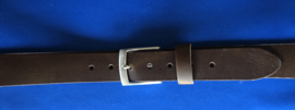 Leren heren riem 4 cm breed 140 cm lang bruin