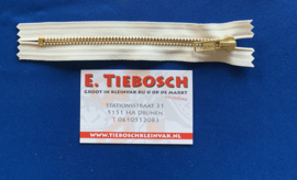 YKK broekrits goud crème 15 cm
