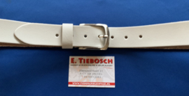 Leren heren riem 4 cm breed 105 cm lang wit