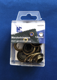Nestel ogen 14 mm koper
