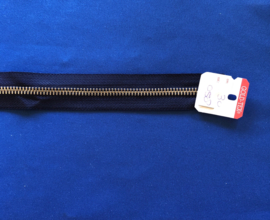 YKK deelrits nikkel 30 cm donker blauw