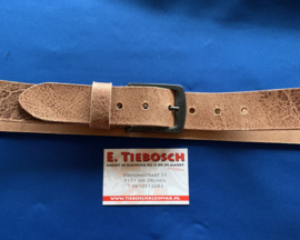 Leren heren riem 4 cm naturel geschuurd