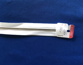 YKK deelrits nikkel 60 cm wit