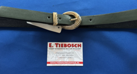 Dames riem 2,5 cm donker groen 85 cm lang