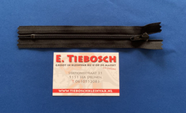 YKK broekrits zwart 15 cm