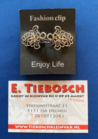 Vest sluiting zilver kleur kroontje